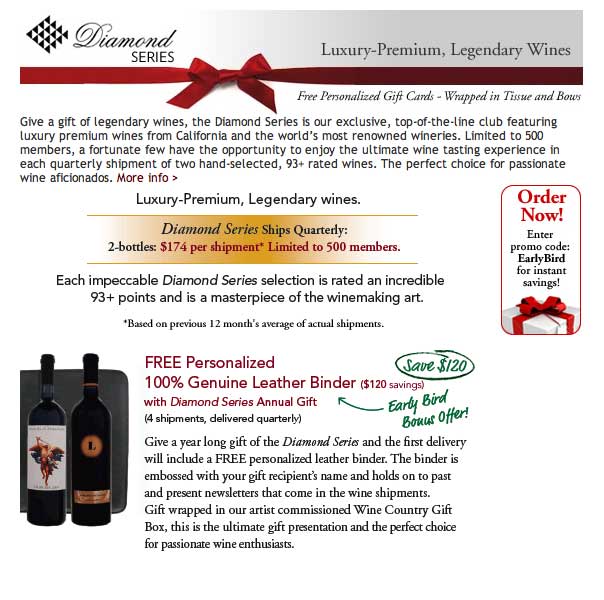 Special Offer Diamond Series Wine Club
