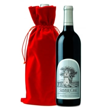 Silver Oak Alexander Valley Cabernet Sauvignon with Red Velvet Gift Bag