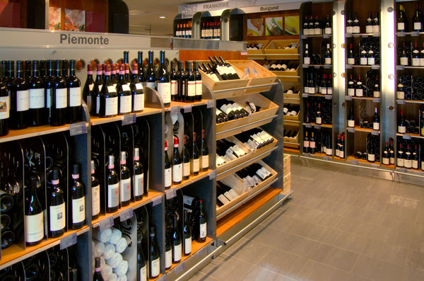 A wine store with a large selection