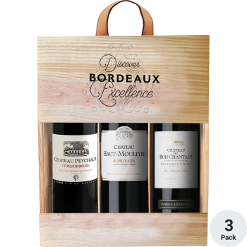Three Bottle Wine Gift Set of Bordeaux Red Blends