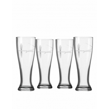 Add On: Fly Fishing 16oz Beer Pilsner Glasses (Set of 4)