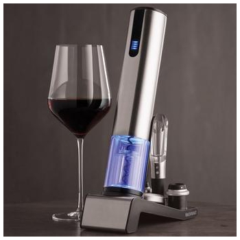 Electric Blue 1 Automatic Wine Opener & Preserver Set