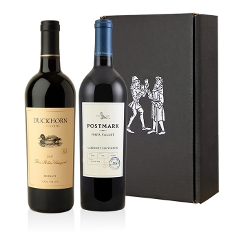 Two Bottles of Duckhorn Wines from Napa Valley in a Gift Box