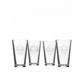 ROLF GLASS NUMBSKULLS 16OZ BEER PINT (Set of 4)