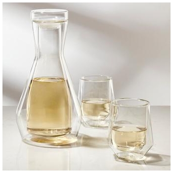 Double-Wall Wine Saver Decanter and Glasses Set