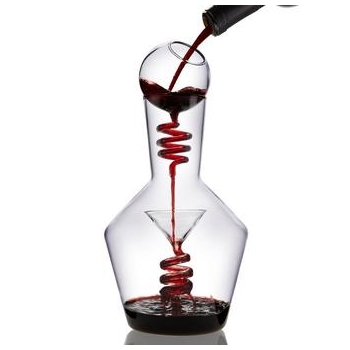 Wine Enthusiast Art Series Spiral Decanter and Aerator Set