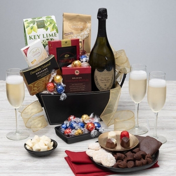 Dom Perignon & Chocolates Champagne Gift Basket