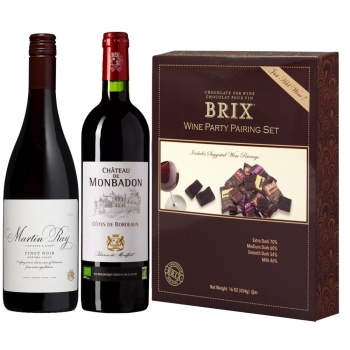 90 Point Red Wine & BRIX Chocolate Gift Set
