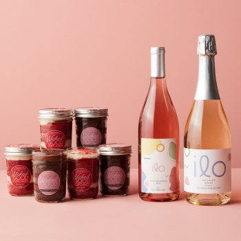 Cupcake 6-pack & Rosé + Moscato with Gift Box