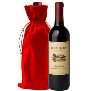 Duckhorn Napa Valley Cabernet with Red Velvet Gift Bag