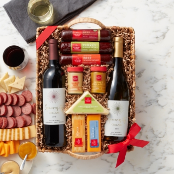 Wine & Cheese Hearty Bites Gift Basket