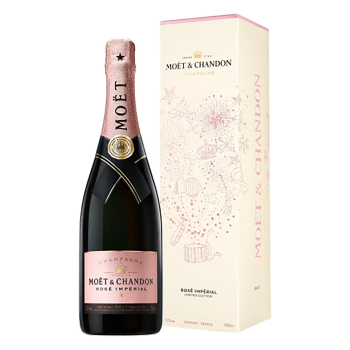 Moet & Chandon Imperial Champagne Rose With Festive Gift Box