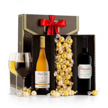 A Wonderful Gift of Wine & Chocolate in a Gift Box