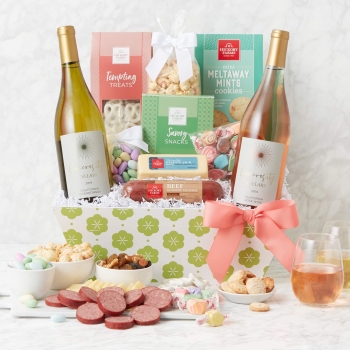 Spring Premium Treats & Wine Gift Basket