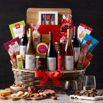 Ultimate Gathering Charcuterie & Wine Gift Basket