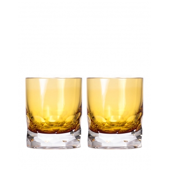 Rolf Glass Vienna Amber Double Old-Fashioned in Gift Box (Set of 2)