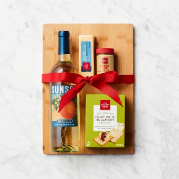 White Wine & Cheese Gift with Board